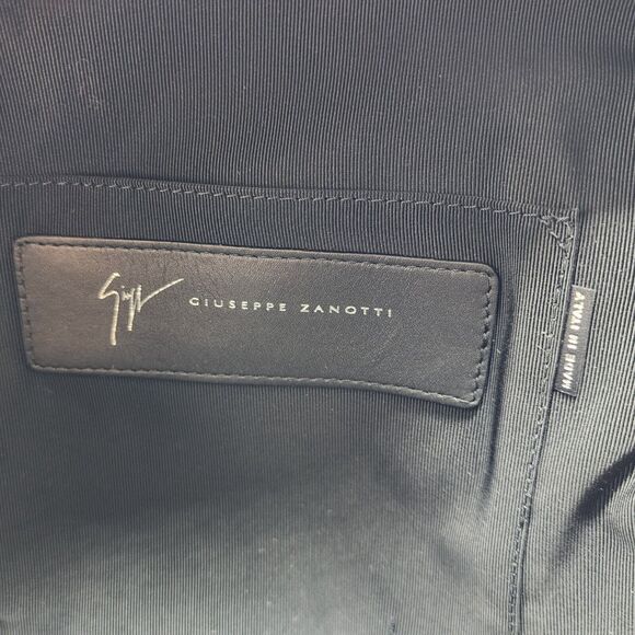 Giuseppe Zanotti Logo Backpack - Nylon, Leather, Suede - Blue Black Gray - $950 - Picture 6 of 8